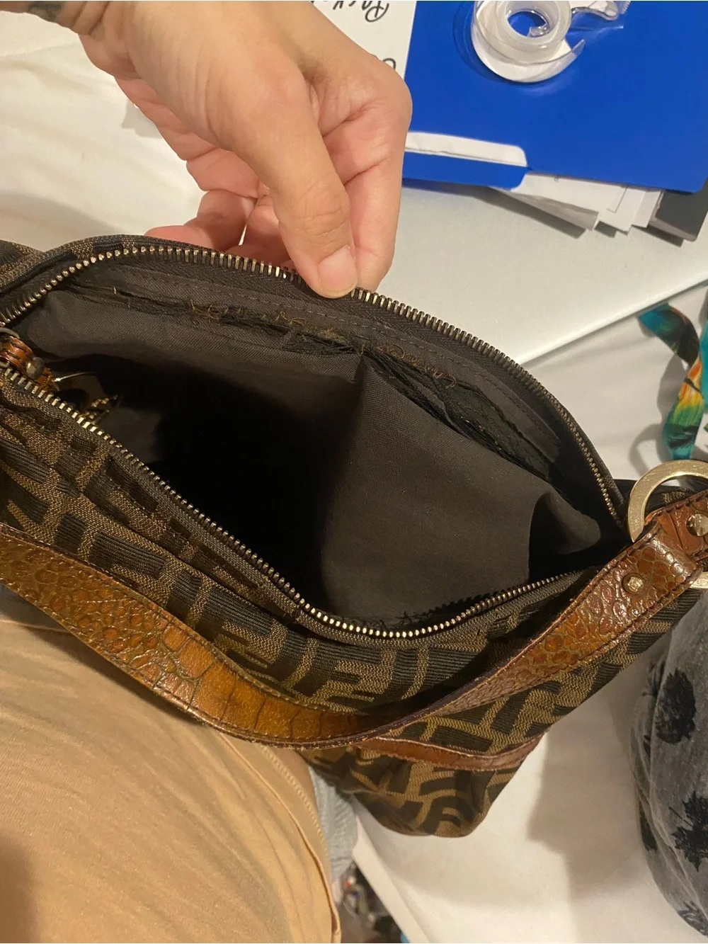 Fendi wear luxury leather